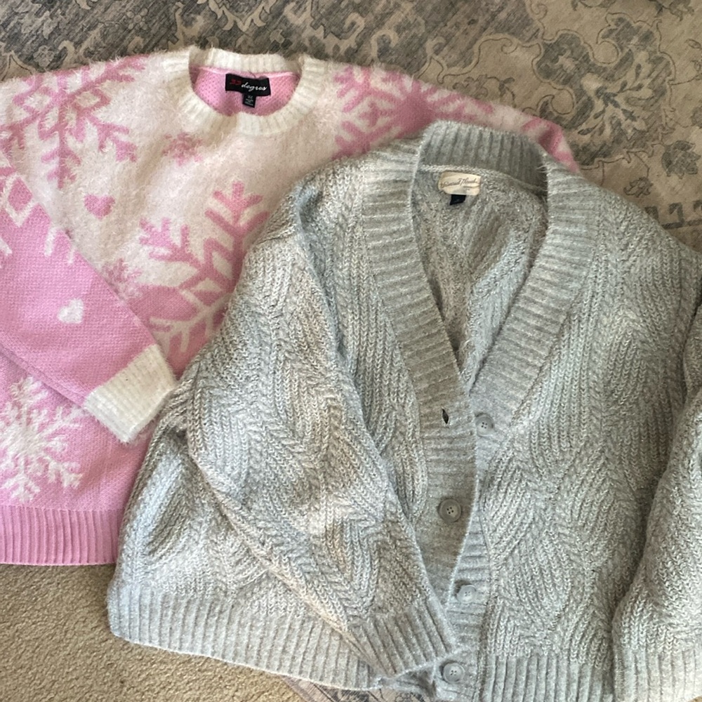 Universal Thread Holiday Chunky Sweater 2 pc Bundle Size XL